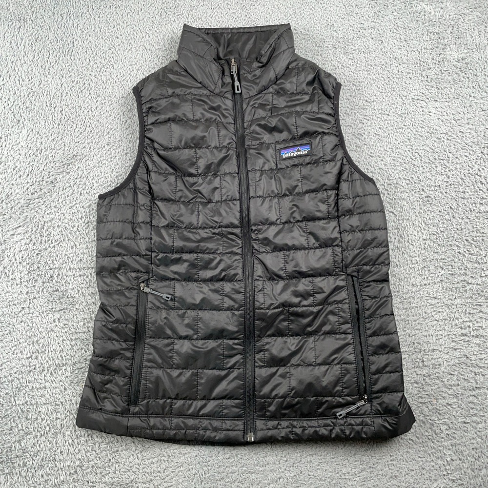 Patagonia Nano Puff Vest Womens Small Black Quilted Primaloft Insulated 84247